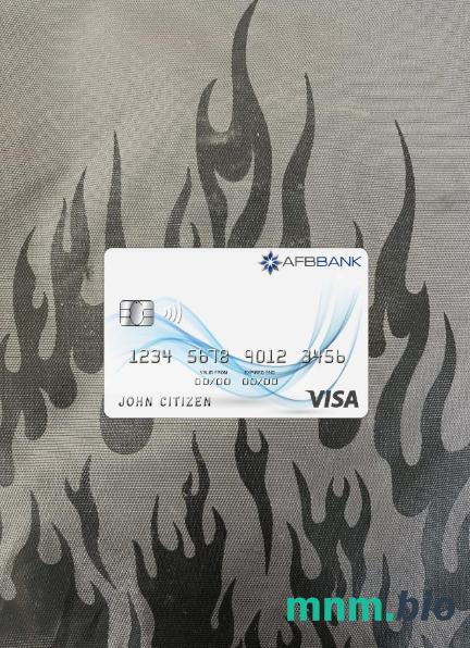 Azerbaijan AFB bank wygląd zdjęcia karty wizowej skan PSD + zdjęcie
